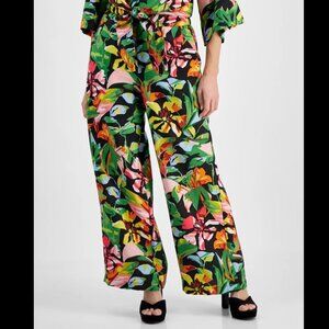 I.N.C. floral wide-leg resort pants, Petite XS